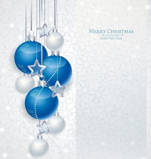 Set Of Christmas Balls Decor Backgrounds Vector 05   Vector ...