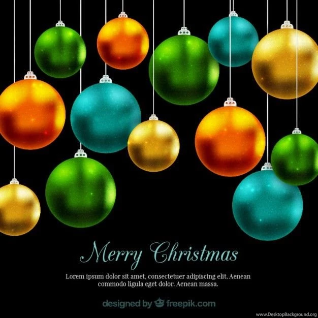 Realistic Christmas Balls Backgrounds Vector
