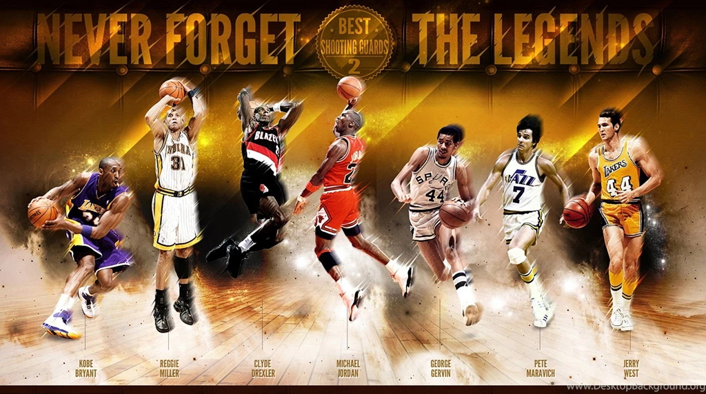 Basketball Sports Nba Legends Kobe Bryant Reggie Miller Clyde ...