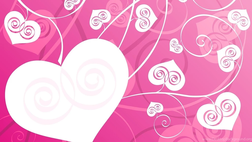 White Love Hearts On Pink Backgrounds Other Wal