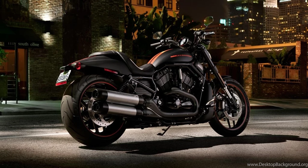 Harley Davidson Night Road Wallpapers Hd