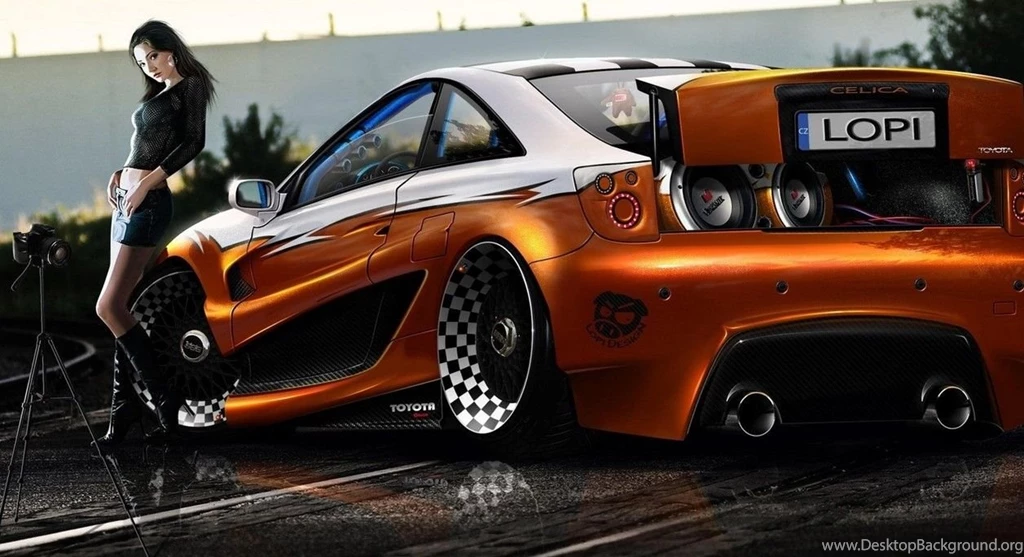 New Monster Car With Hot Ladies Cars Wallpapers   CarFoy