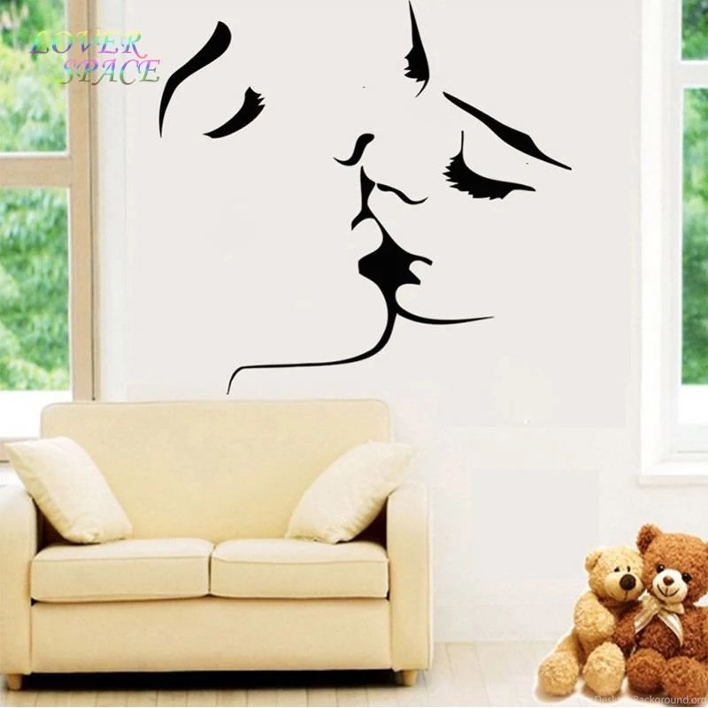Aliexpress.com : Buy New Sexy Kiss Quote Wall Sticker Wallpapers ...