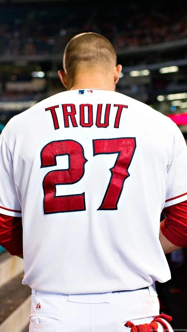 Download Wallpapers 640x1136 Mike Trout, Baseball, Los Angeles ...