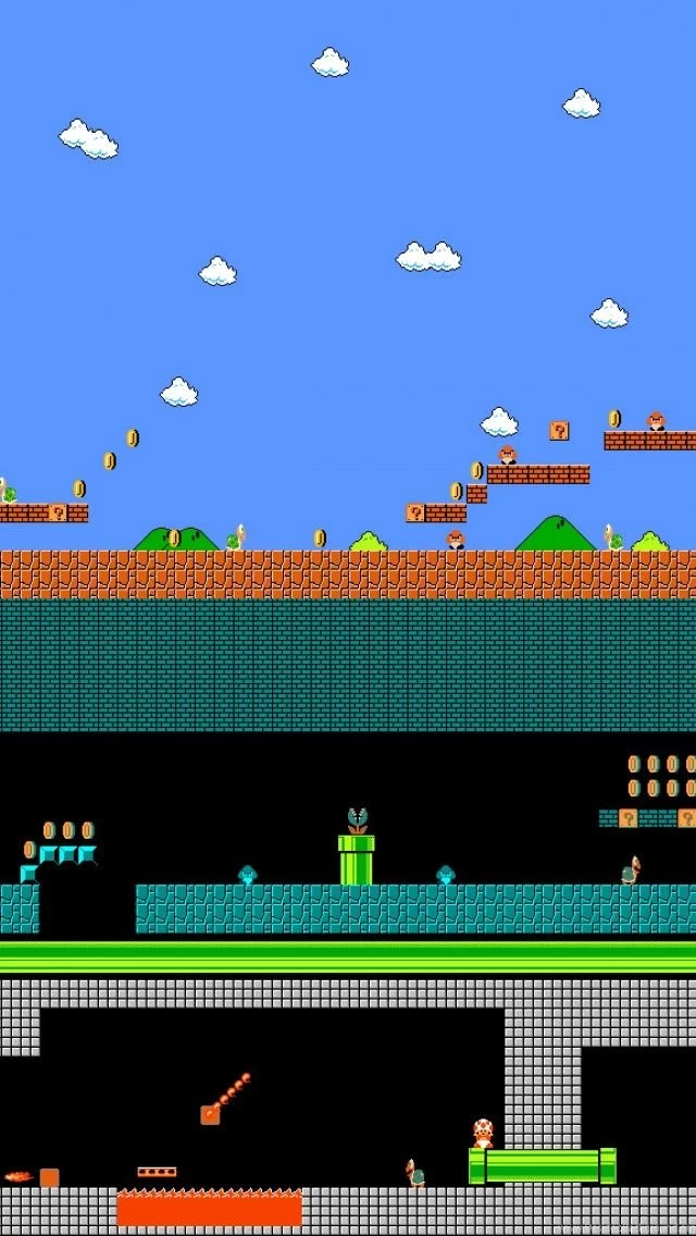 Super Mario Template iPhone 5 Wallpapers