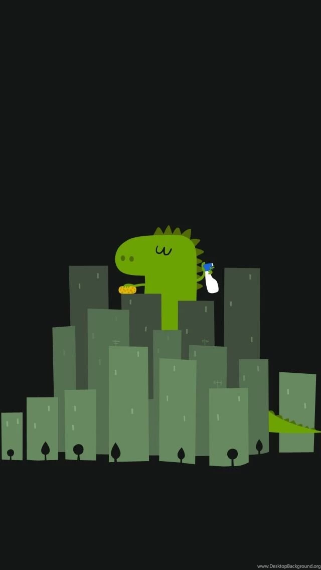 Cute Dinosaur Wandering In Cities