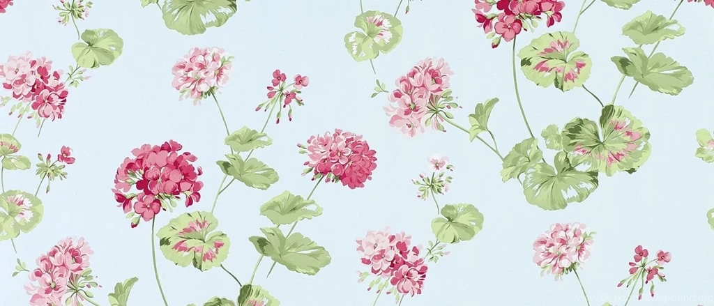Geranium Pale Topaz Green Floral Wallpapers At Laura Ashley