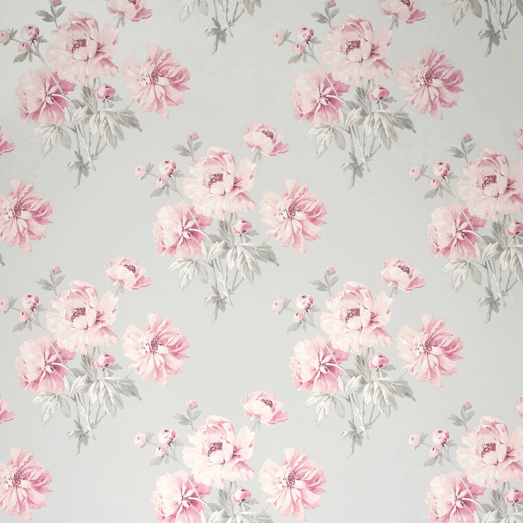 Beatrice Cyclamen Floral Wallpapers At Laura Ashley