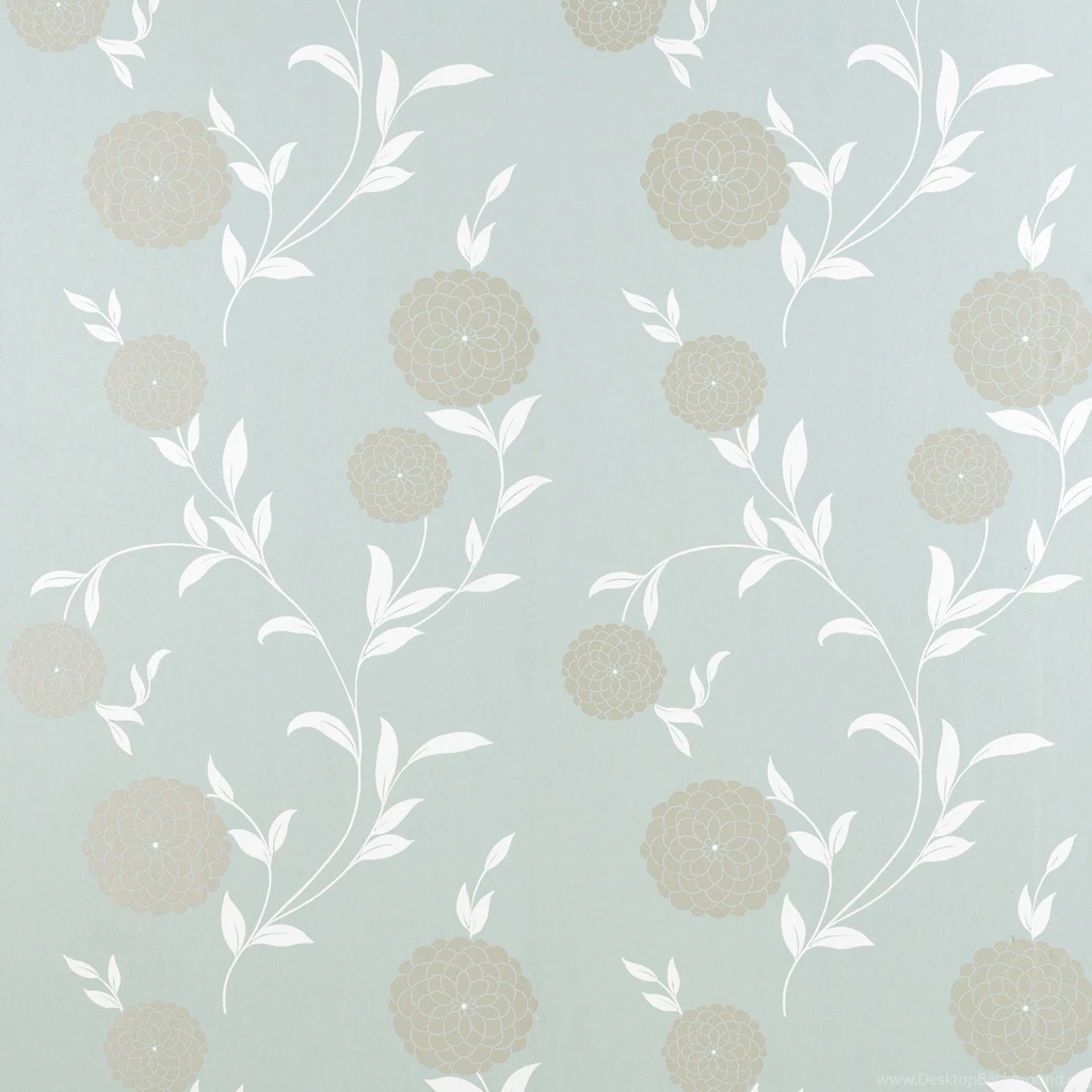 Erin Duck Egg Floral Wallpapers At Laura Ashley