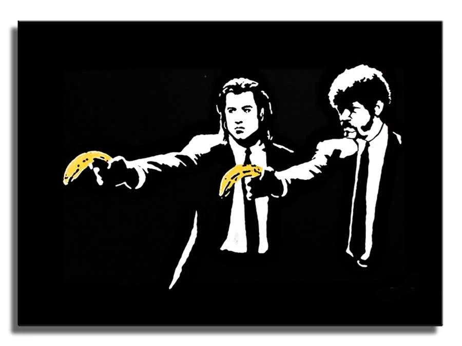 Aliexpress.com : Buy Free Shipment Pulp Fiction Banksy Backgrounds ...