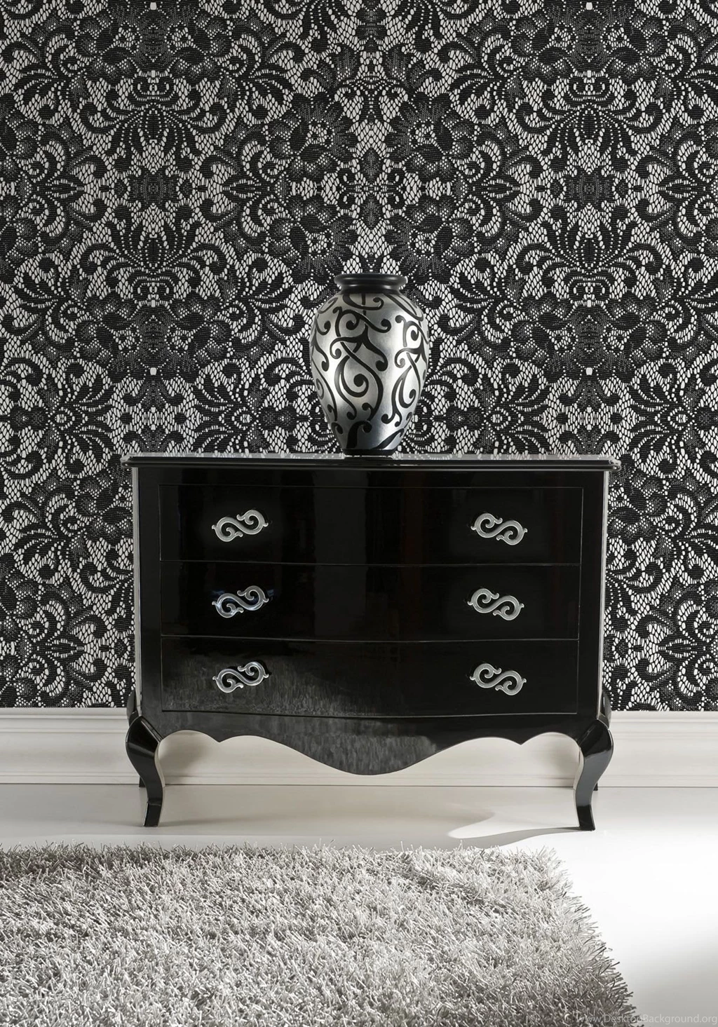 Huntington Lace Boutique Faux Wallpapers Design By Milton & King ...