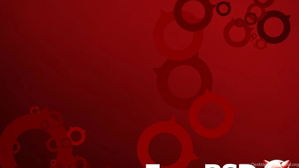 1366x768 Red FreeBSD Logo Desktop PC And Mac Wallpapers