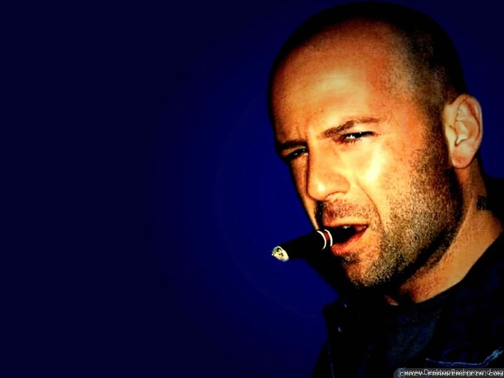 Famous Actor Bruce Willis Is Smoking A Cigar Wallpapers And Images ...