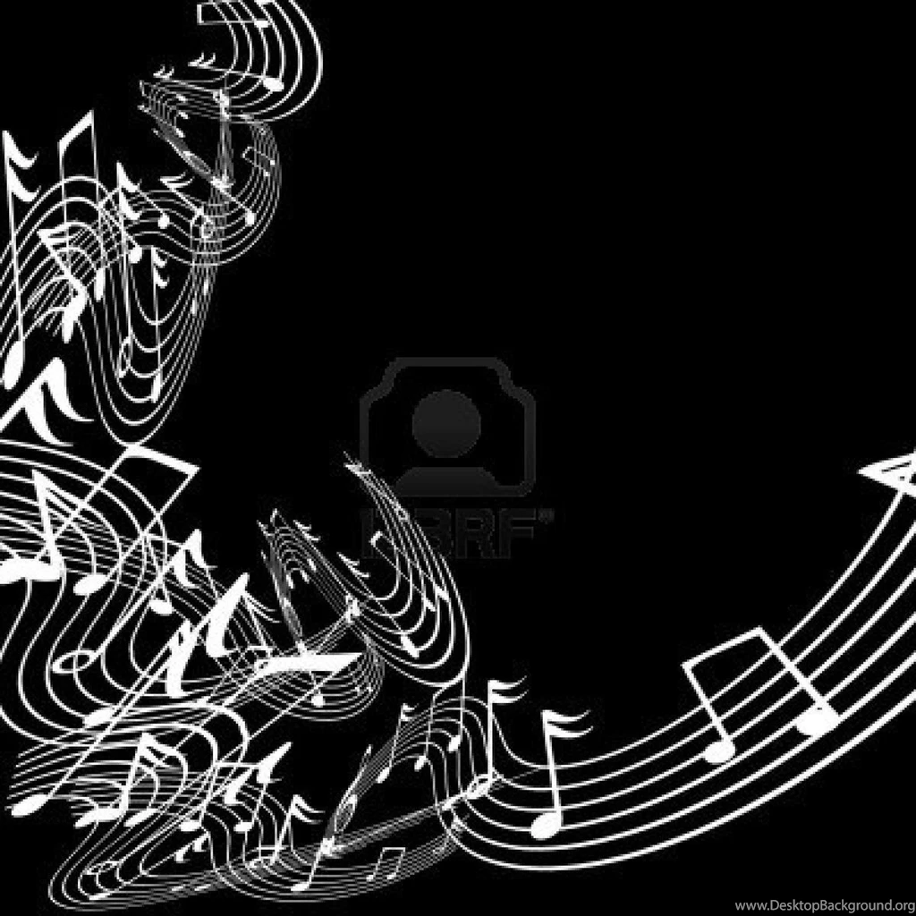 Music Notes Backgrounds Black White