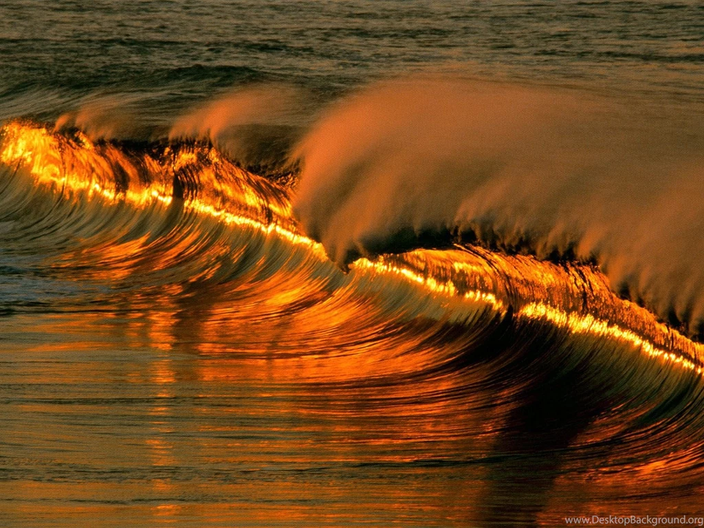 Powerful Waves In The Sunlight   1600x1200   Wallpapers