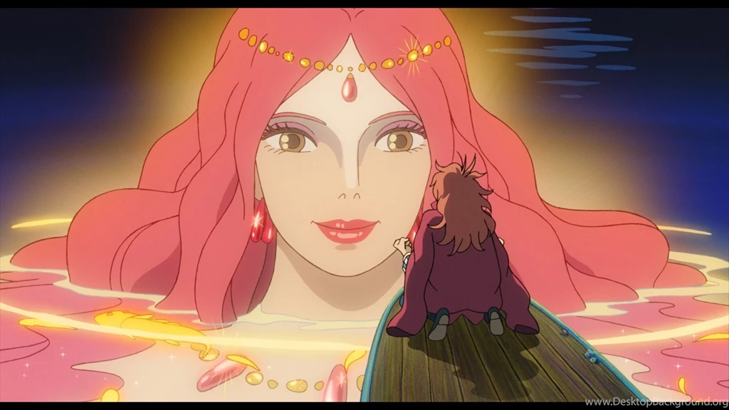 Ponyo Ponyo On The Cliff By The Sea Wallpapers (30619413) Fanpop