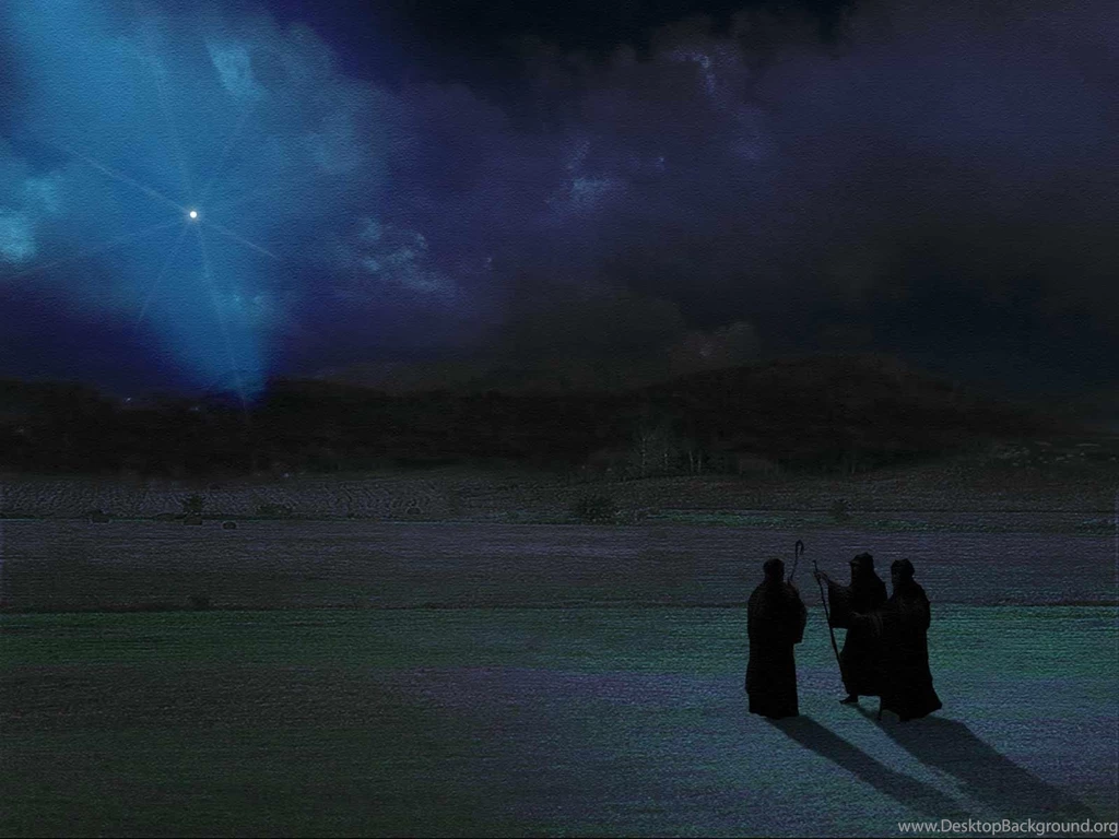 Three Wise Men Following The Star   (