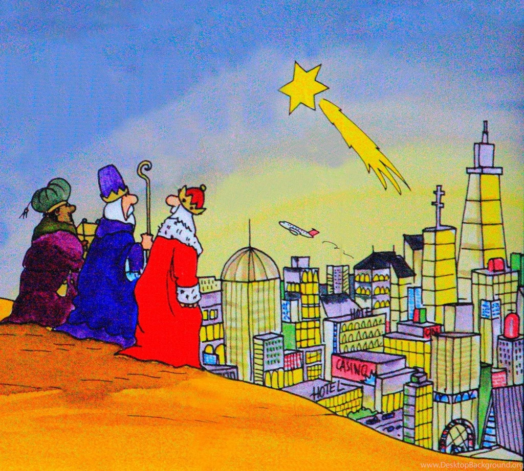 THREE KINGS IN ORIENT WALLPAPER   (