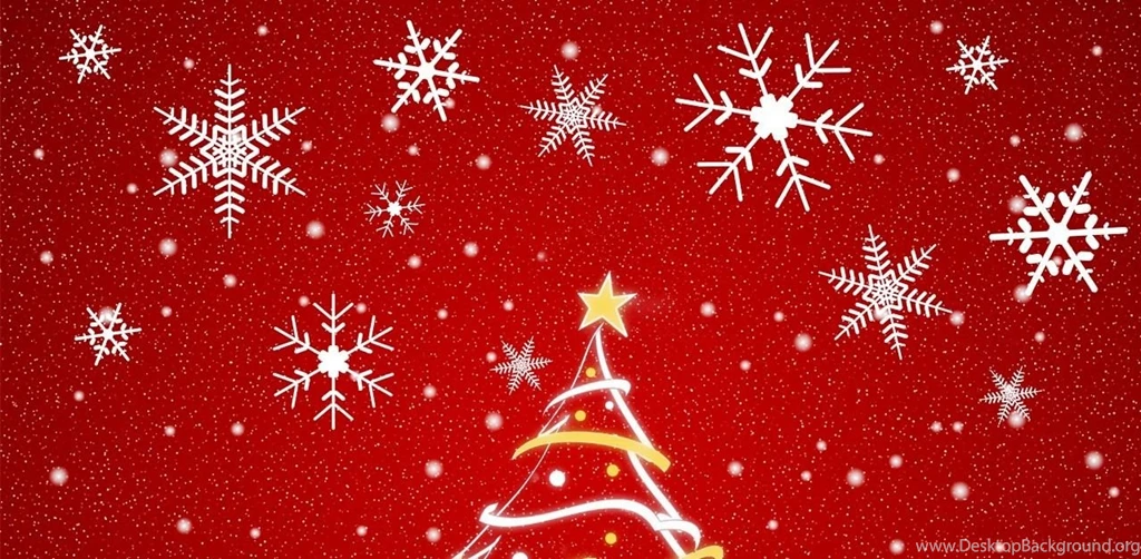 7 The Best Top Christmas Wallpapers Christmas Tree Snow On Red ...