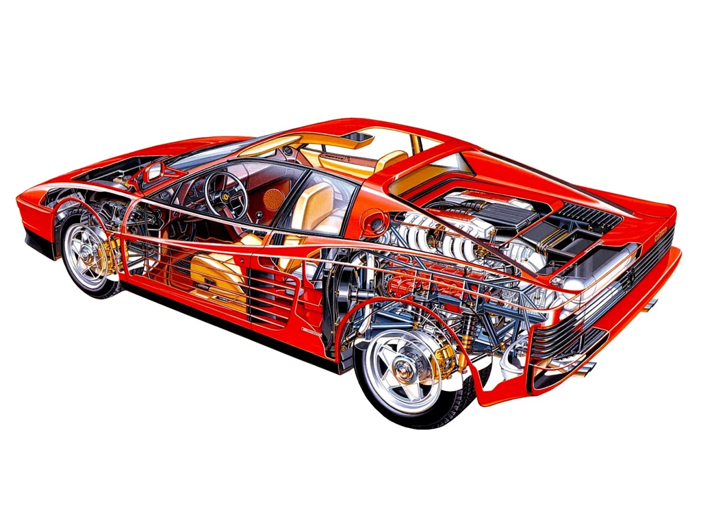 Ferrari Testarossa Supercar Interior Engine G Wallpapers ...