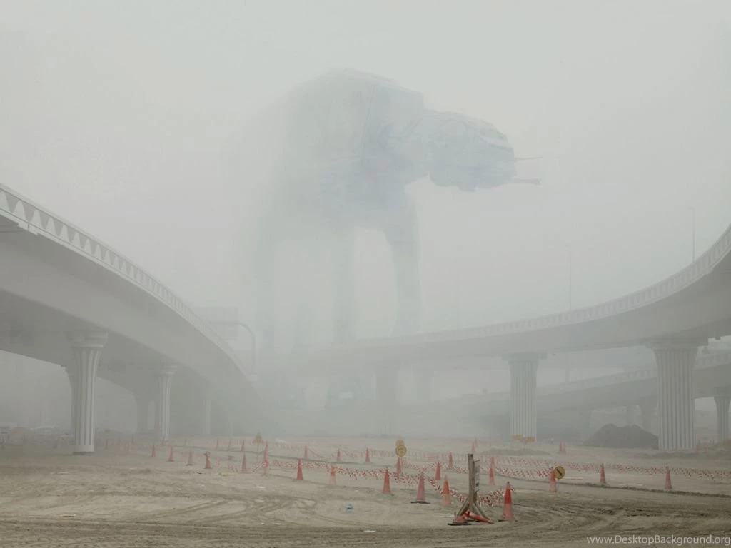 1024x768 AT AT In The Fog Desktop PC And Mac Wallpapers