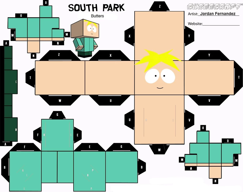 Butters Cubee Template By Jordof131 On DeviantArt