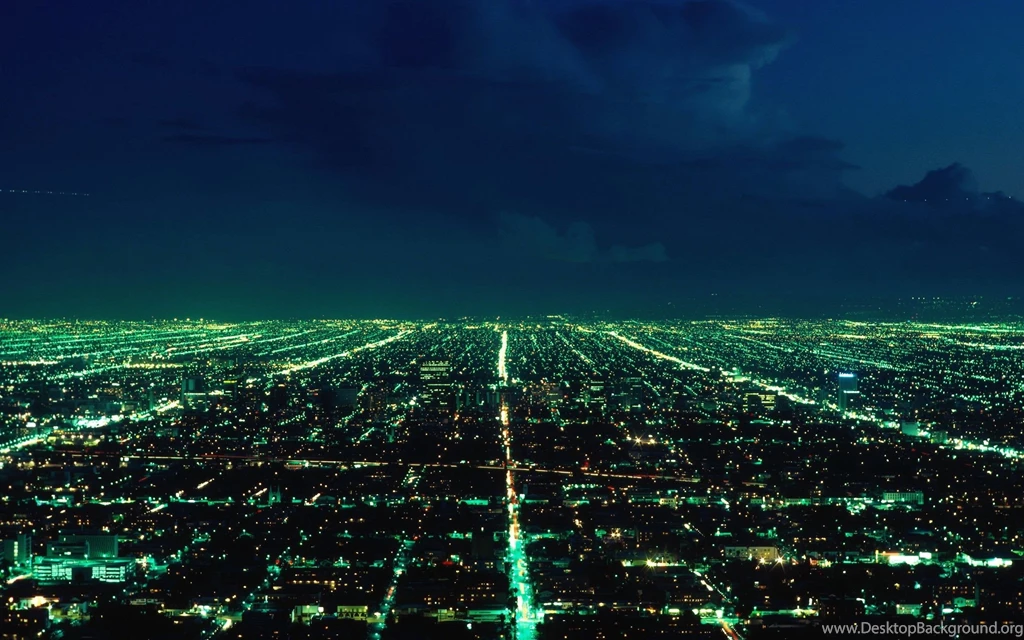 City, Lights, Night