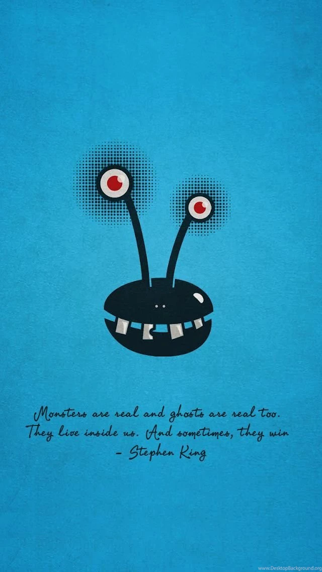 Monsters Live Within Us iPhone 5 Wallpaper.