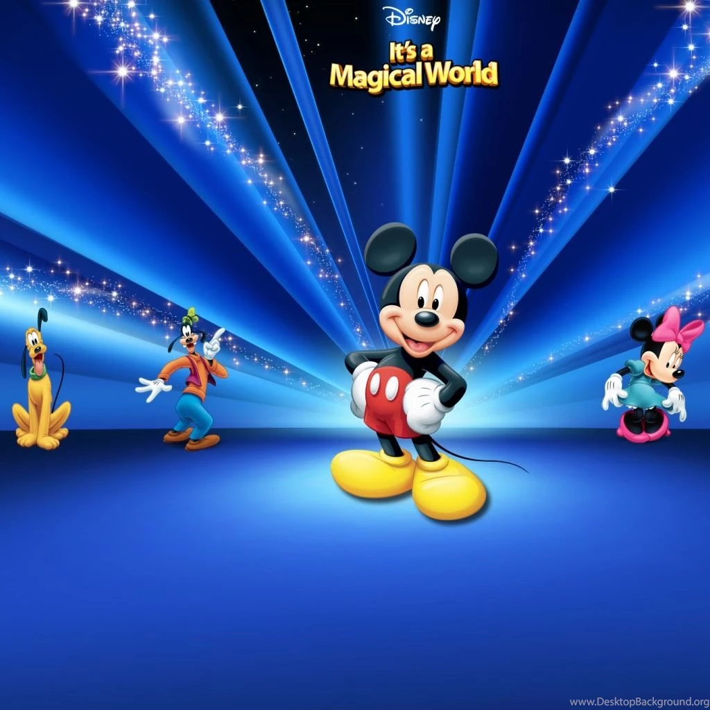 Disney Characters Dark Blue iPad Wallpapers Download