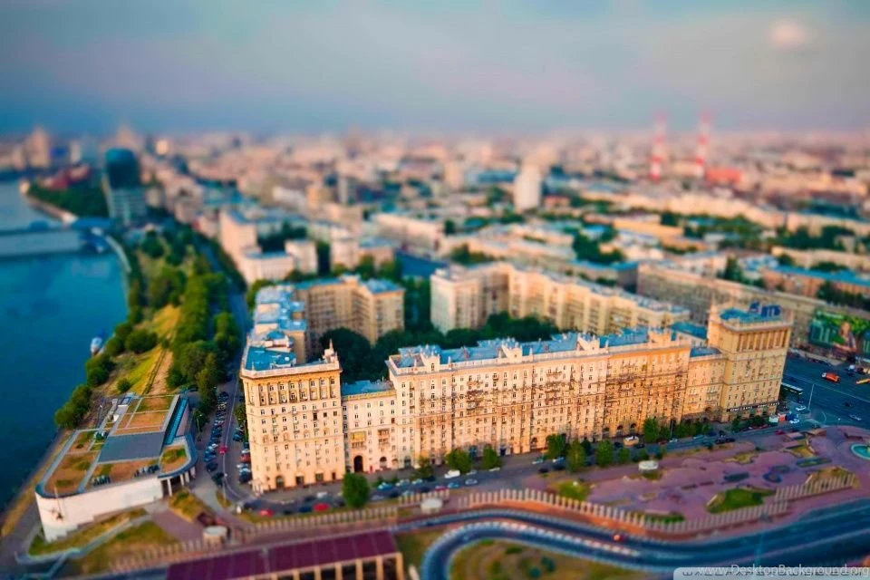 Aerial View Of Moscow HD Desktop Wallpapers : High Definition ...