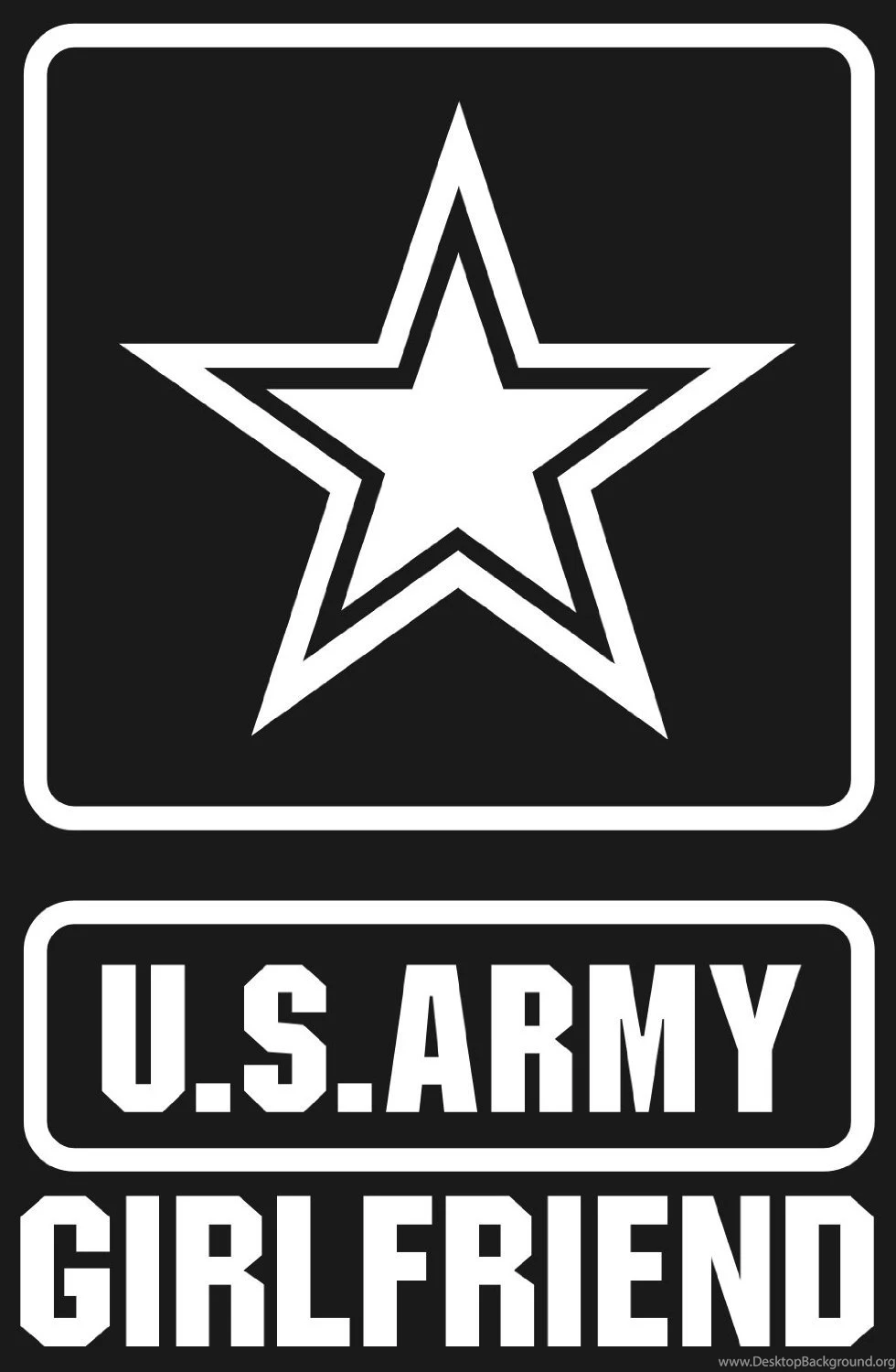 Amazon.com: U.S. ARMY GIRLFRIEND STAR Logo White Window Or Bumper ...