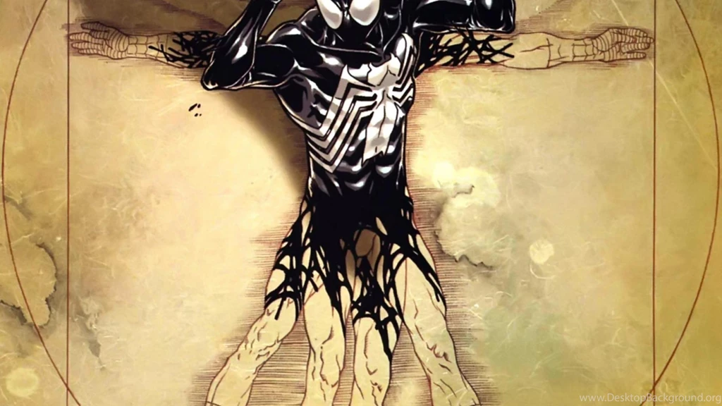 Leonardo Da Vinci Marvel Comics Spider Man Venom Vitruvian Man ...