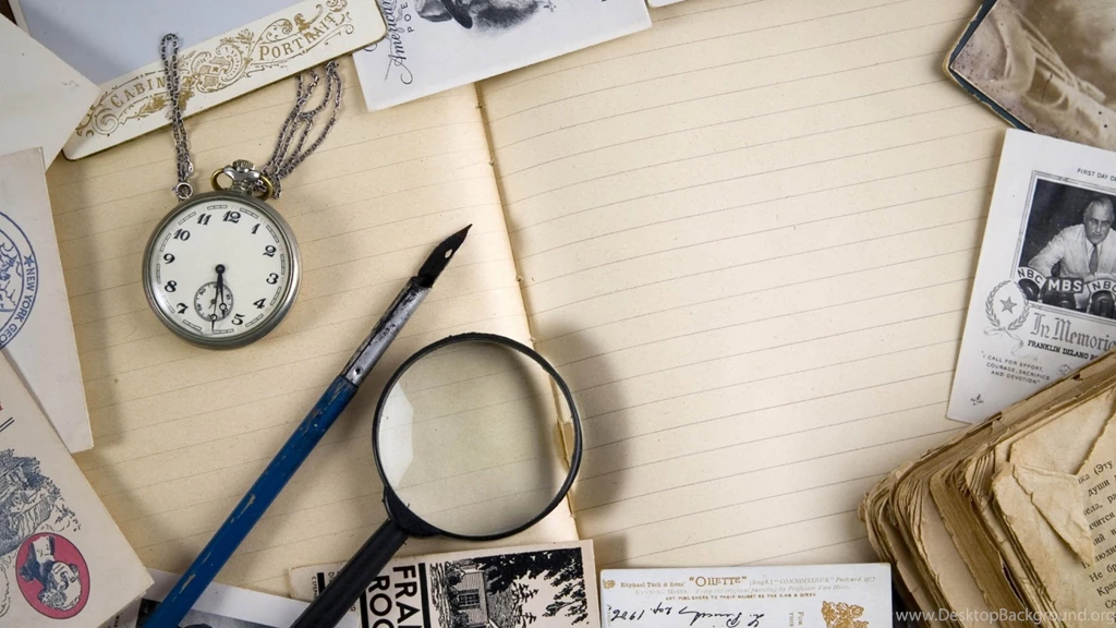 Download Wallpapers 2048x1152 Vintage, Magnifier, Watch, Book ...