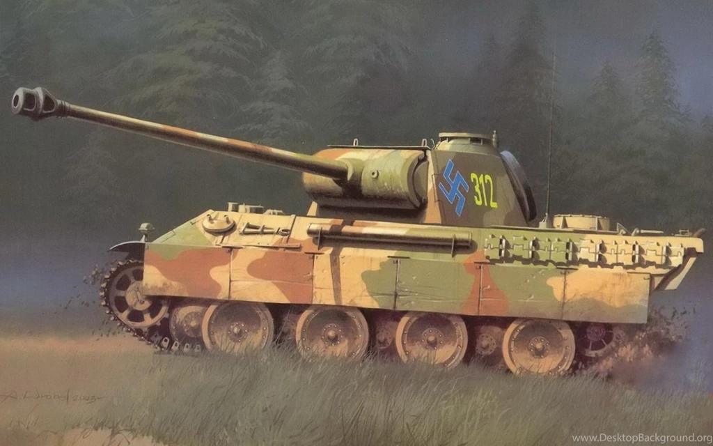 Wallpapers Painting Art Tanks Panther Army Image