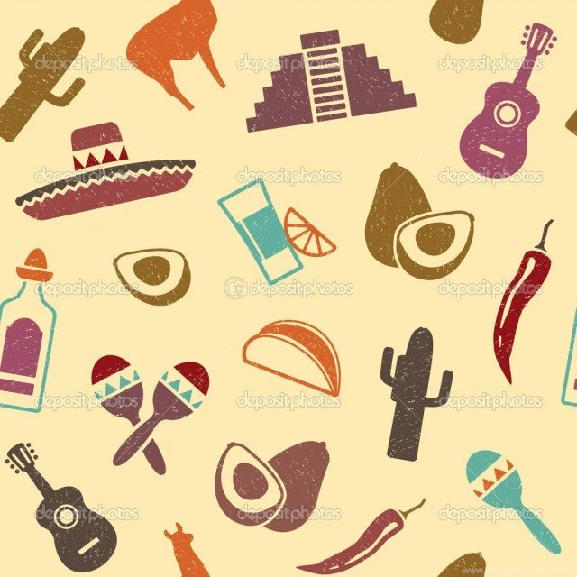 Mexican Backgrounds Stock Illustration © Klava