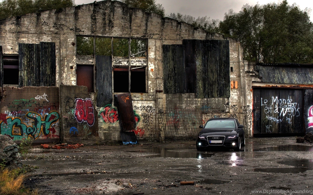 Download Wallpapers 2560x1600 Building, Garage, Drawing, Car ...
