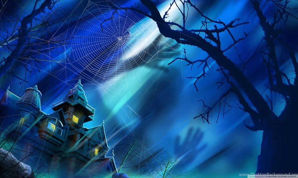 Spooky House Night Hallowmas Halloween HD Desktop Wallpapers ...