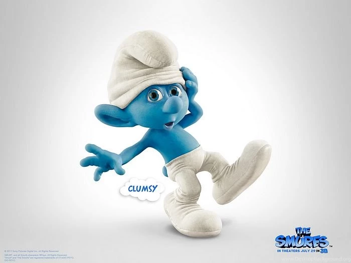 Clumsy Smurf, The Smurfs Movie Wallpapers 4 Wallcoo.net