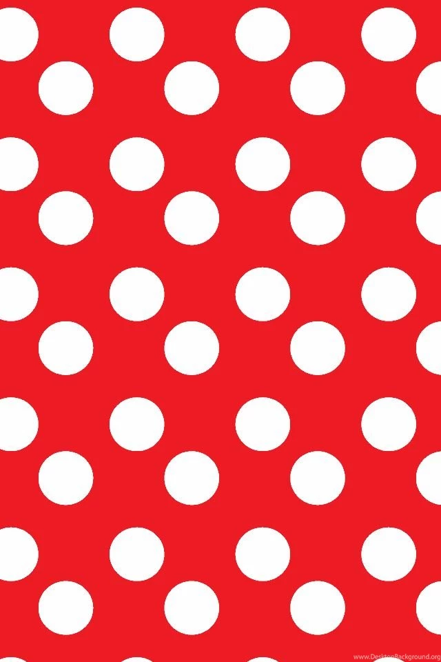 Red, White Large Polka Dots
