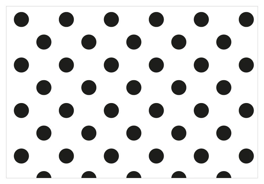 Wallpapers Polka Dots In Black And White _ Self adhesive Fleece ...