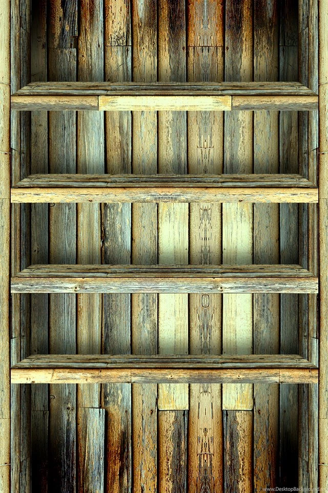 Wood Shelf Wallpapers For The iPhone 4