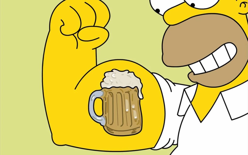Homer Simpson Drooling Beer   Wallpaper.