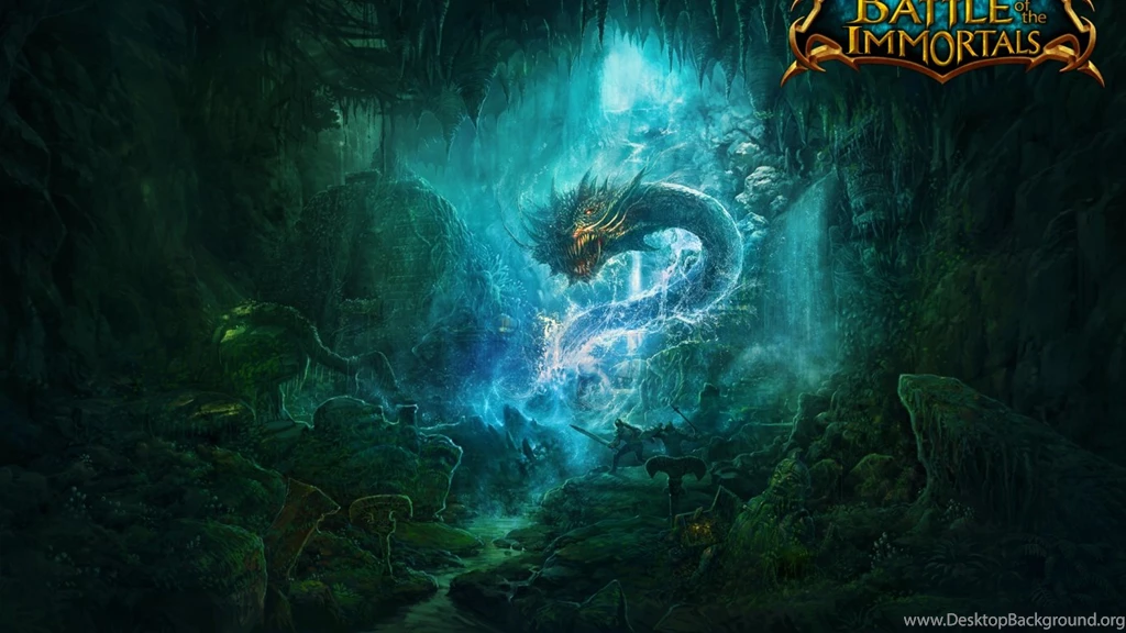 HD Backgrounds Battle Of The Immortals Battle Green Dragon Game ...