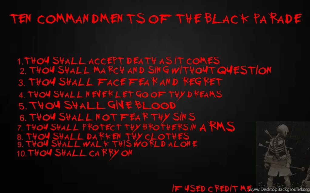 Ten Commandments Of The Black Parade Wallpapers By ...