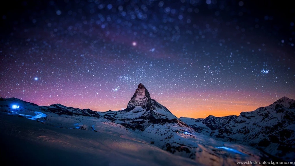 Download Starry Night Over The Matterhorn HD Wallpapers For 1280 X ...