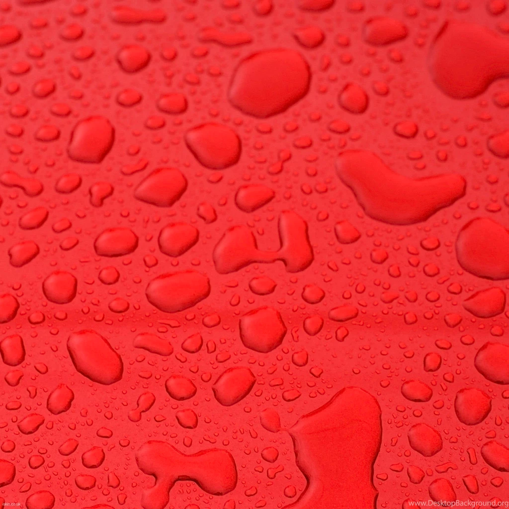 Waterdrops On Red Desktop Wallpapers