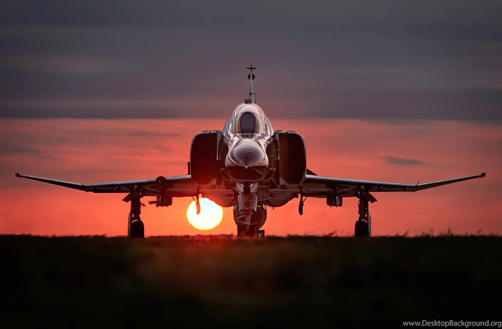 Aircraft, F 4 Phantom II, Sunset, Military Aircraft Wallpapers HD