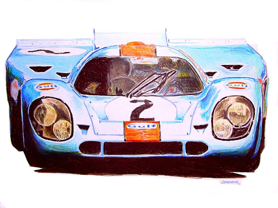Gulf Porsche 917 By Johnwickart On DeviantArt