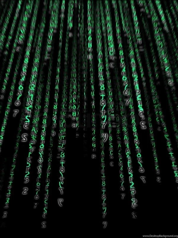 Green Binary Code On Black Backgrounds Stock Photo