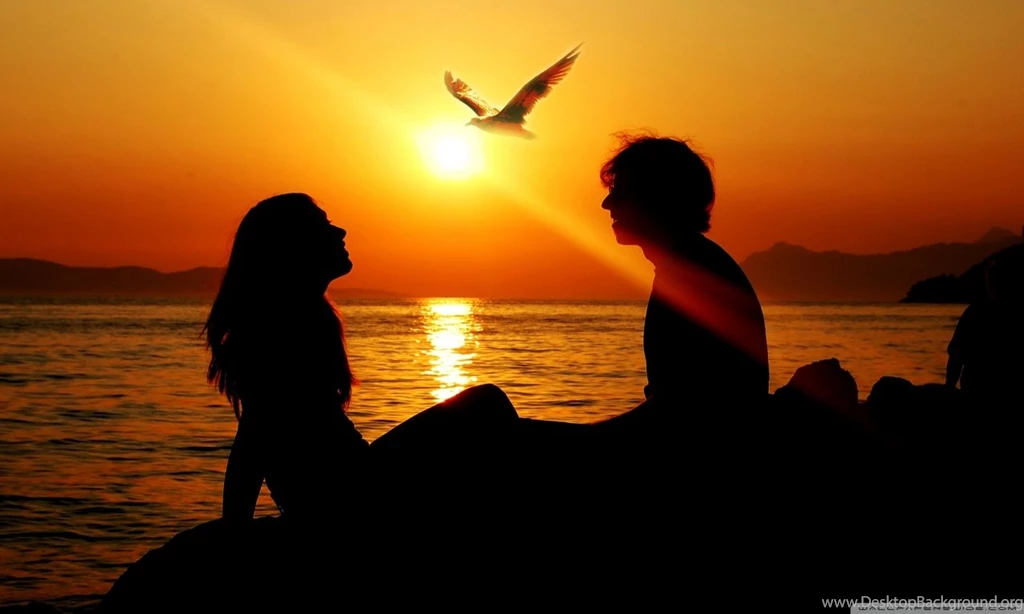 Romantic Couple Sunset HD Desktop Wallpapers : Widescreen : High ...